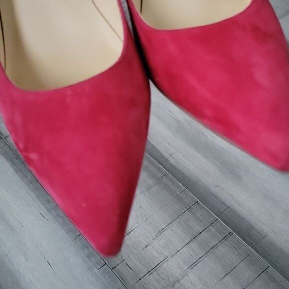 Ivanka Trump Suede Red Heels - Picture 4 of 5